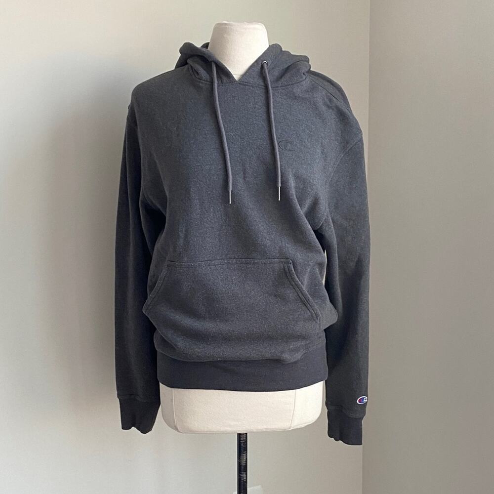 Champion Fleece Hoodie Mens Sz Small Charcoal Pullover